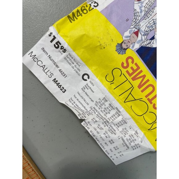 McCalls M4623 Costume Elvira Sewing Pattern Size S-XL Spider Web Vintage UNCUT - Picture 5 of 6